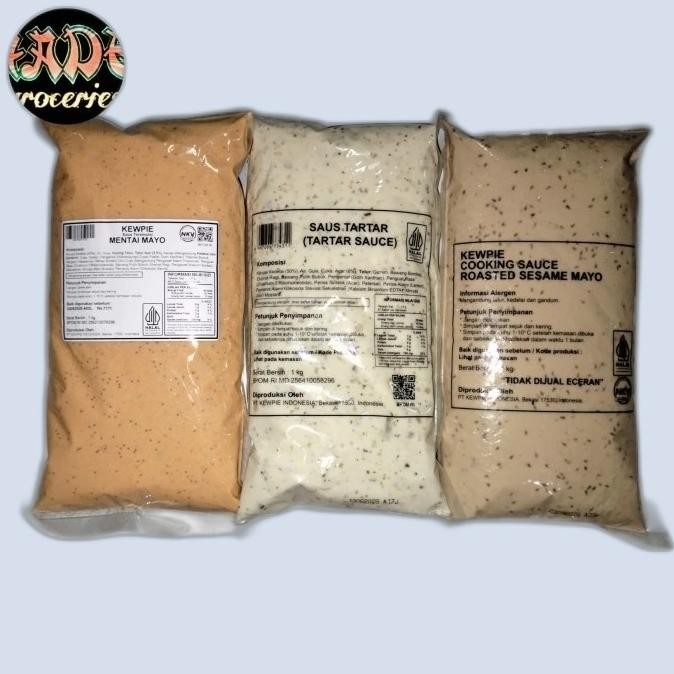 

KEWPIE MANTAI, TARTAR, SESAME ROASTED MAYO 1KG REFIL BANTAL murah