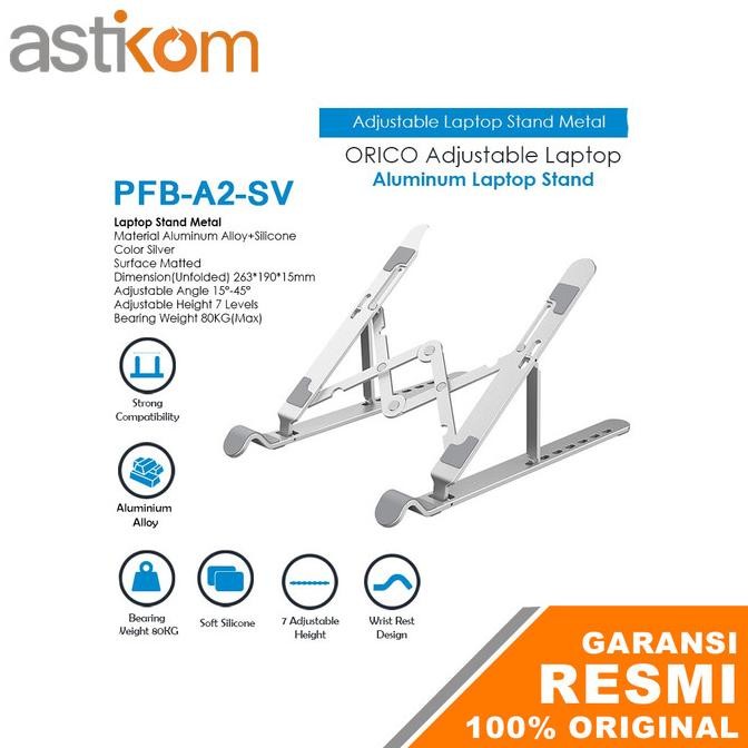 TERMURAH - ORICO Adjustable Laptop Stand Metal - ORICO PFB-A2 Stand Laptop