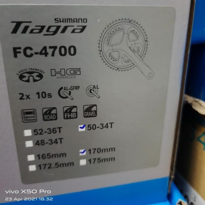 Crank Tiagra FC4700 Shimano Dus .