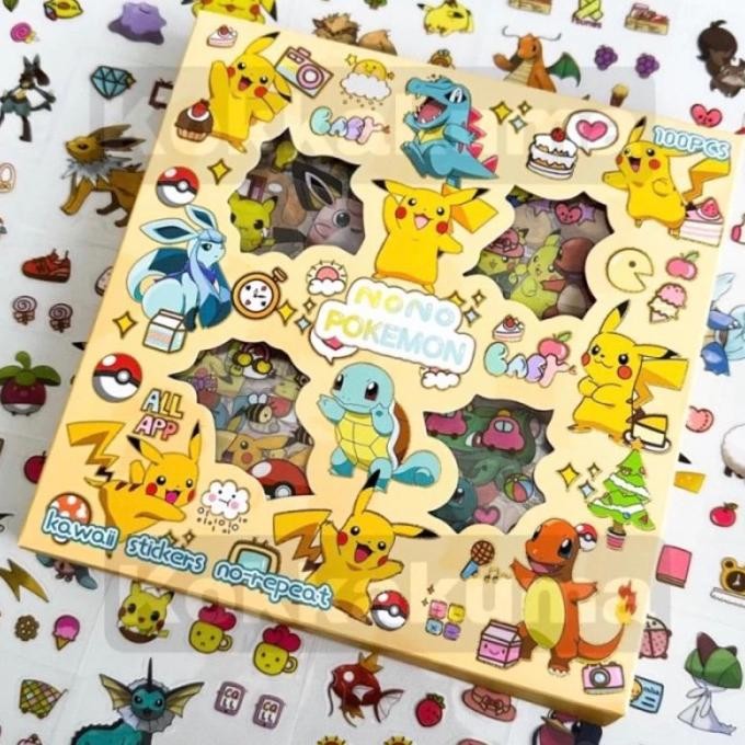 

Stiker Nono Pokemon 100 lembar Aesthetic Sticker Box murah