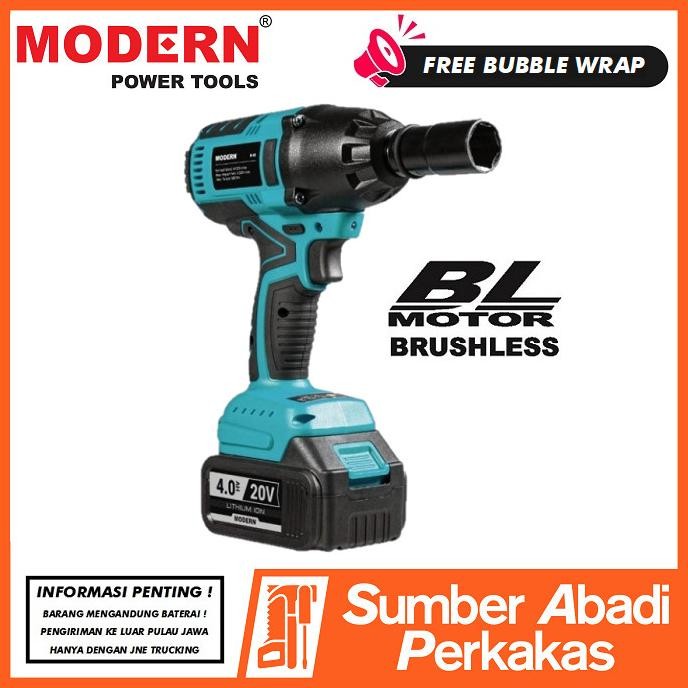 MODERN M-65 Mesin Bor Impact Wrench Cordless Pembuka Baut Baterai M65 murah