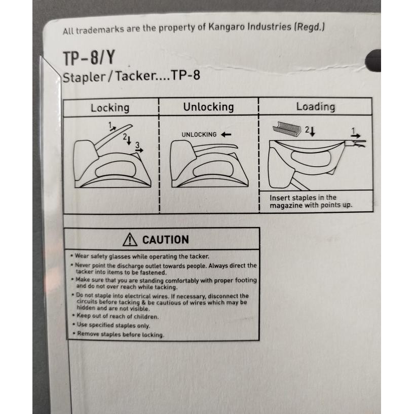 

Hekter Gun / Tacker Gun KANGARO TP-8Y (include ETONA No.3) murah
