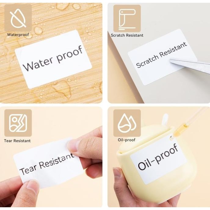 

NIIMBOT B21 B1 B3S Kertas label tahan air stiker termal putih klasifikasi tanda kode batang kertas cetak murah