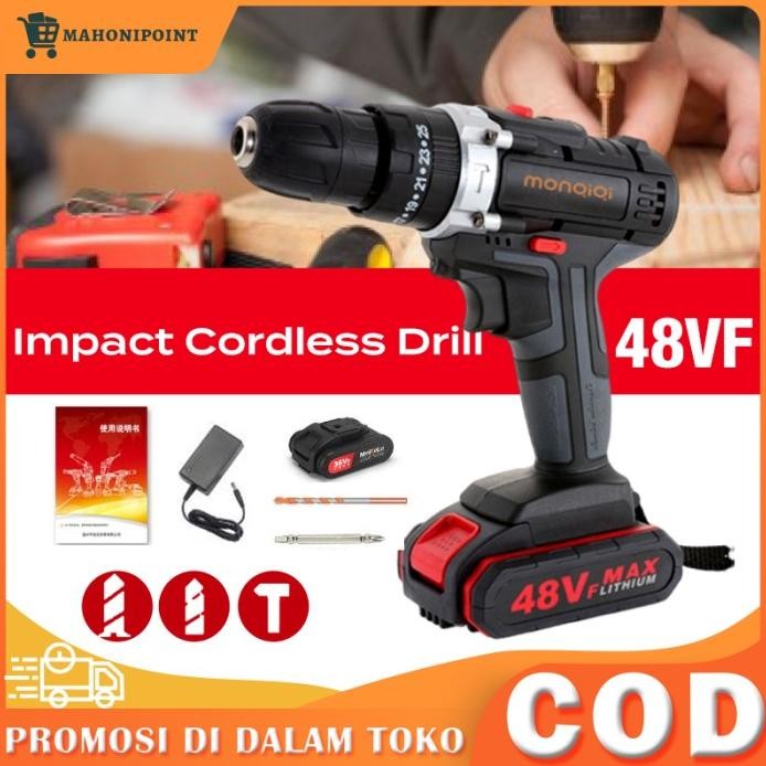 Bor Cordless Drill 36VF Impact Cordless Drill Koper Bor Lengkap murah