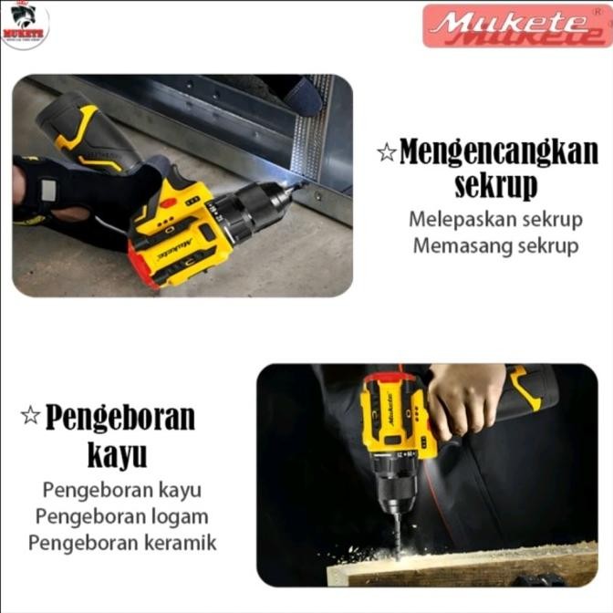 Mukete Bor Cordless Brushless 18v murah