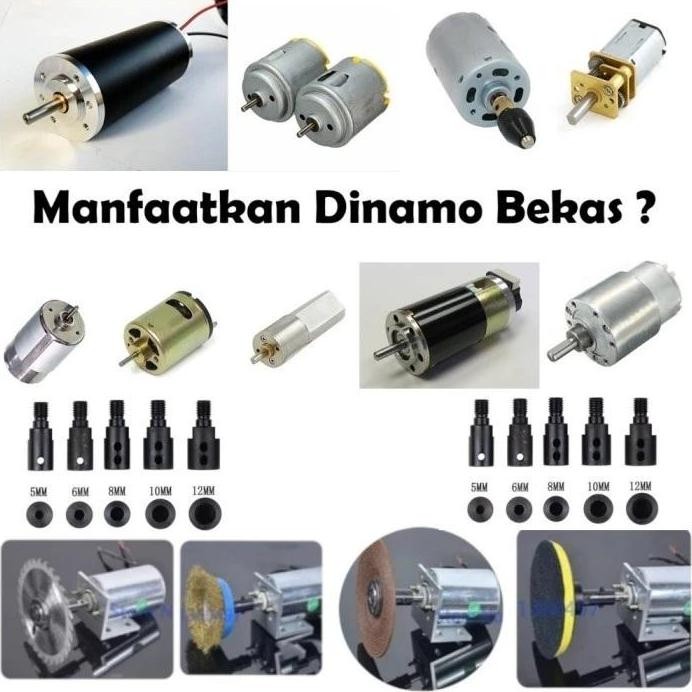 Adaptor Dinamo Mesin Pompa Jadi Gerinda Set Konektor Sambungan As Dinamo 775 Mandrel 5 6 8 10 12 14 