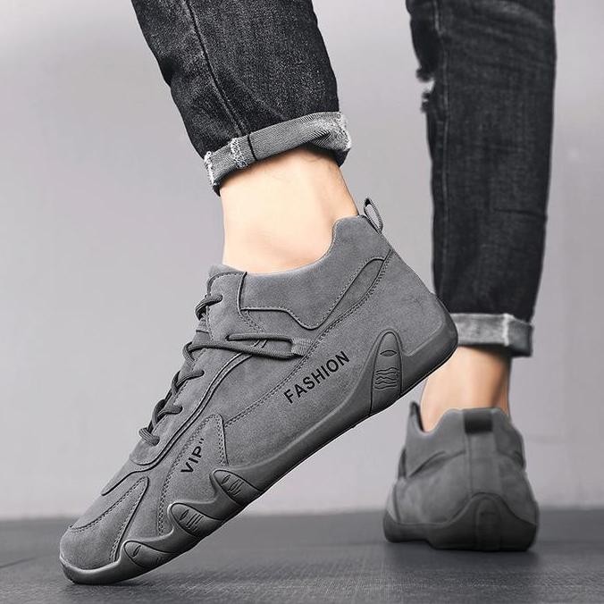 Grosir Techdoo Sepatu Beck Pria Sepatu Pria Sneakers Abu Casual Sport Running Shoes Olahraga Lari Se