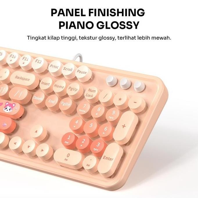 Sale Robot Rk30 / Rk-30 Wired Keyboard Pastel Color Portable Office Keyboard Laptop