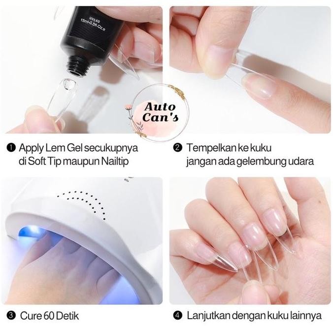 Grosir Lem Gel Untuk Kuku Palsu Lem Softtip Lem Nailtip  Awet Kuat Art Extension Kuku Kutek Nailart 