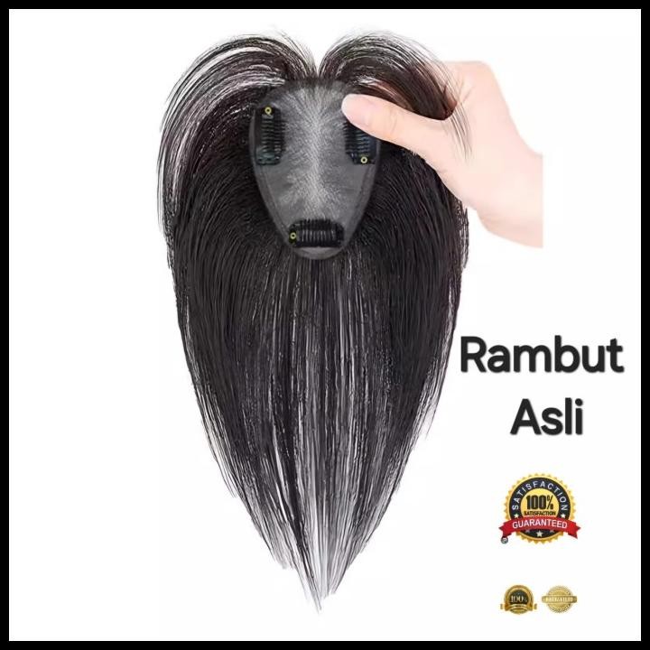 Terlaris WIG TOUPEE RAMBUT ASLI HUMAN HAIR REAL WIG PENUTUP UBAN RAMBUT TIPIS PREMIUM Best Seller