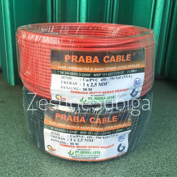 Kabel Listrik NYA 2,5mm 50M Tembaga PRABA