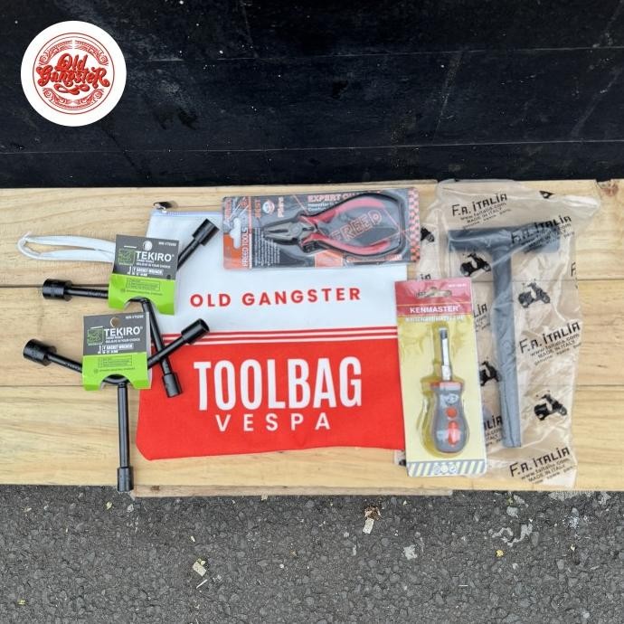 Toolbag Vespa paket kunci Toolkit Tekiro