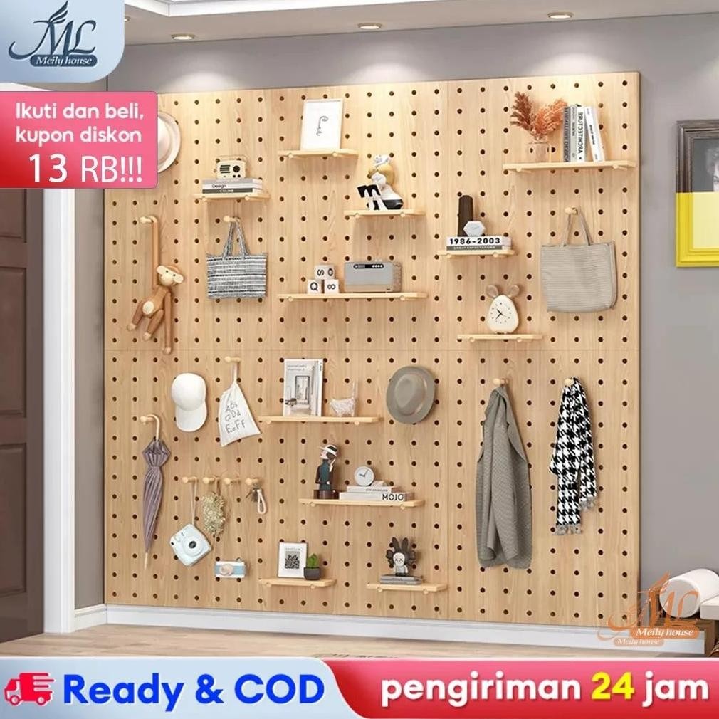 Pegboard Pegboard Dinding Papan Dinding Papan Lubang Rak Dinding Minimalis Rak Dinding Tempel