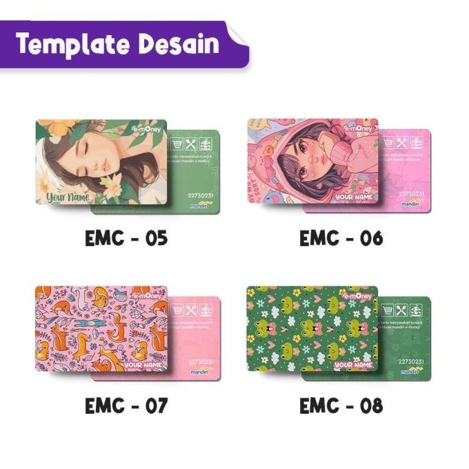 Cetak Kartu Etoll E-Toll Card Custom Foto E - Money 2 Sisi / Dua Muka Terlaris