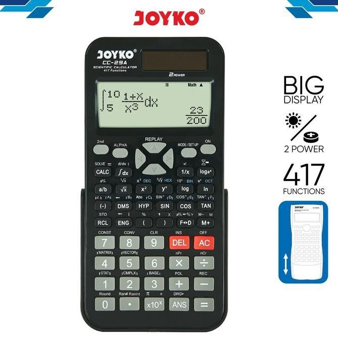 

Joyko Scientific Calculator Kalkulator Ilmiah Joyko Matematika Cc-29A