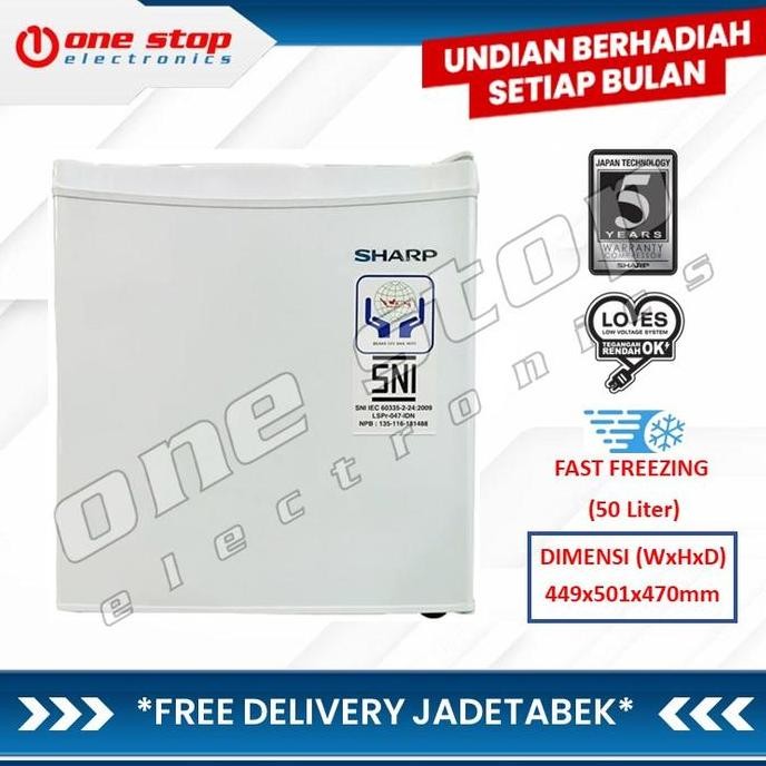 Murah Sharp Sj-50Mb-Xw Kulkas Mini Portable 50L Pendingin Kulkas  Mini  Portable