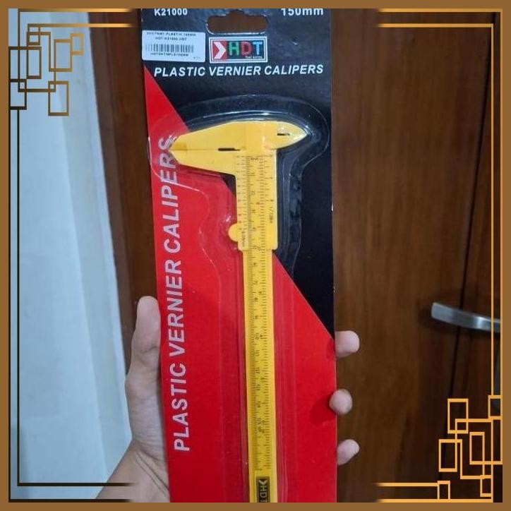 

[BBT] HDT 6 INCH (150MM) SKETMAT / JANGKA SORONG PLASTIK / PVC WARNA KUNING