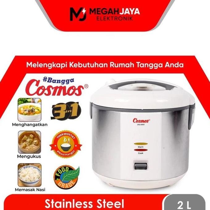 Promo [ Potongan Harga Exclusive Nisa Fauziah ] Cosmos Rice Cooker / Magic Com Crj-9303 / Crj 9303 (
