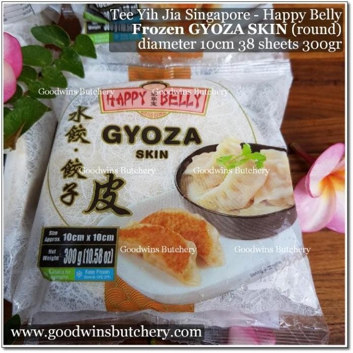 

Happy Belly frozen GYOZA DUMPLING SKIN kulit pangsit 10x10cm 300gr murah