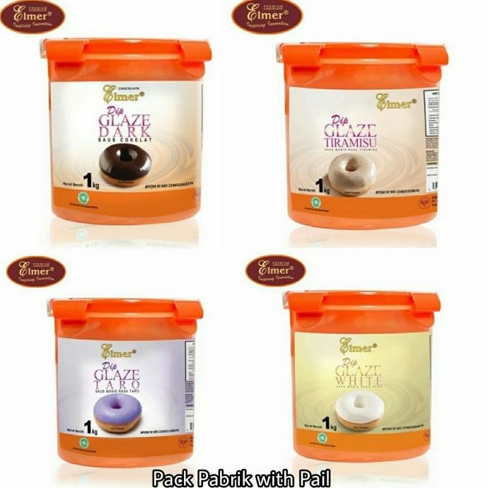 

Elmer Dip Glaze 1kg Dark Choco Tiramisu C4 White Taro GOJEK murah