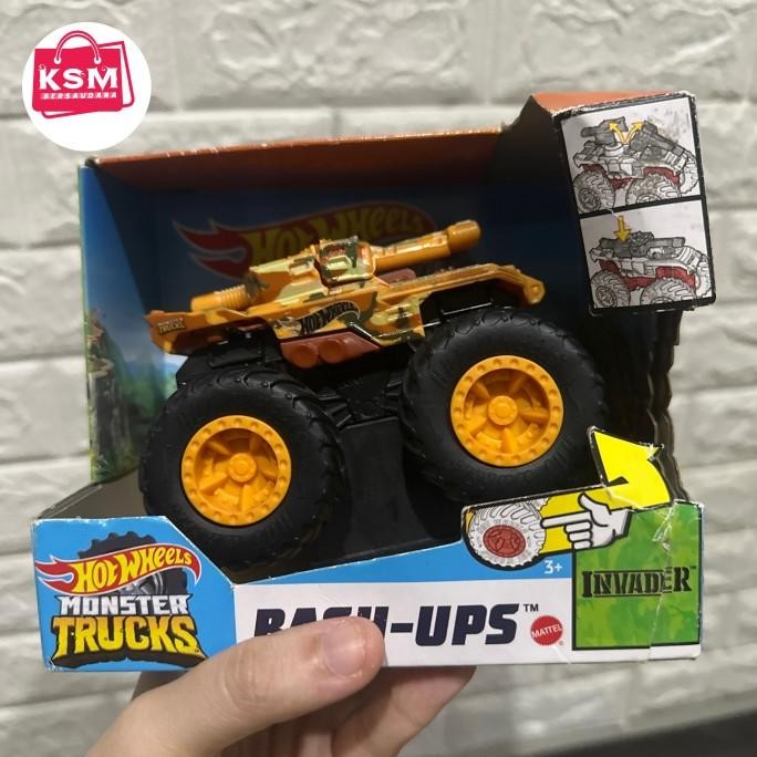 Hot Wheels Monster Truck Bash Ups Invader Original Mattel