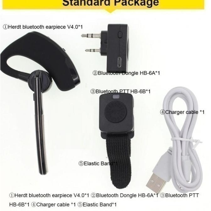 Grosir Bthd1 Wireless Dual Bluetooth 4.1 Earpiece For Radio Walkie Talkie