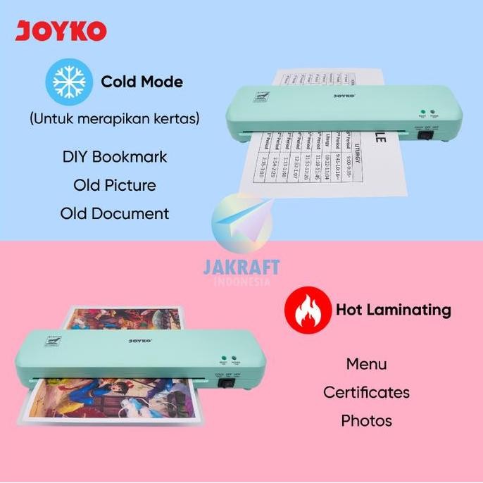 

Sale (1 Unit) Mesin Laminating A4 & F4 Joyko Lm-07Co Hot Panas & Cold Dingin Warna Pastel Lengkap