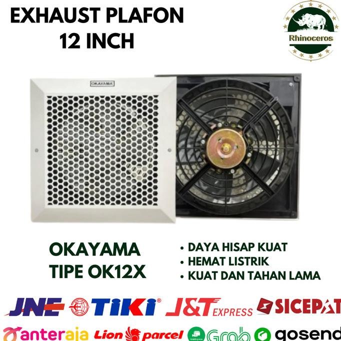 Exhaust Fan Plafon 10 Inchi Kipas Plafon 10 Inch Kipas Blower Hexos Angin Hisap Kipas Kamar Mandi Da