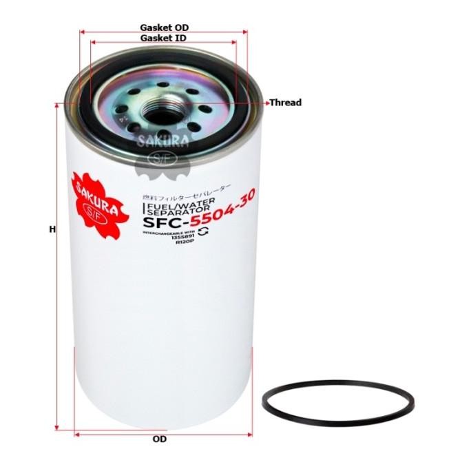 Murah Sakura Fuel Water Sparator Sfc-5504-30 Sfc5504-30 16403-Ny000 R-120P