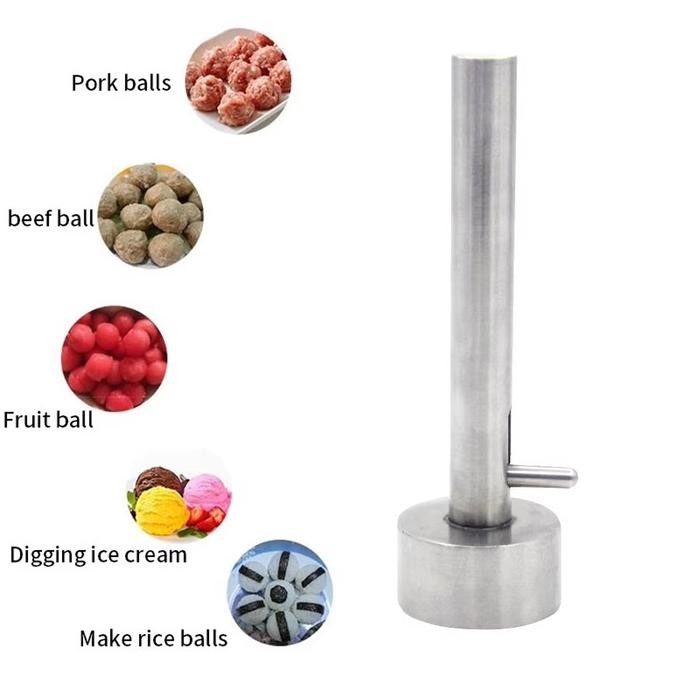 Promo Cetakan Bakso Bulat Kecil Stainless Steel Alat Cetak Bakso Manual Multifungsi Alat Pencetak Ba