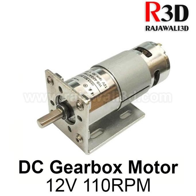 Dc Motor Geared 775 Gearbox 12V 110Rpm High Power Torque Motor New Stok