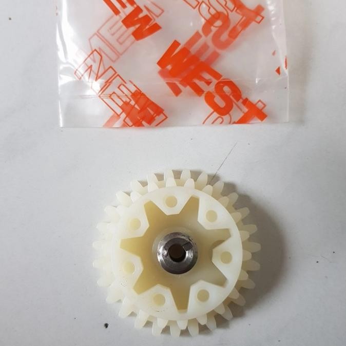 Worm Gear Spur Gear Set Gigi Pompa Oli Chainsaw 038 381 New West Asli New Stok