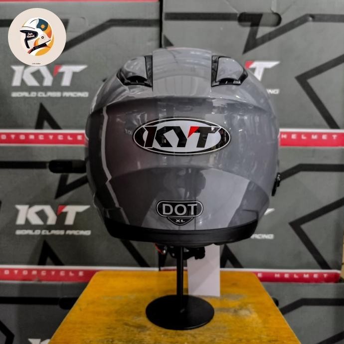 Helm Half Face KYT Kyoto Solid Gorilla Grey Gray Abu Gloss