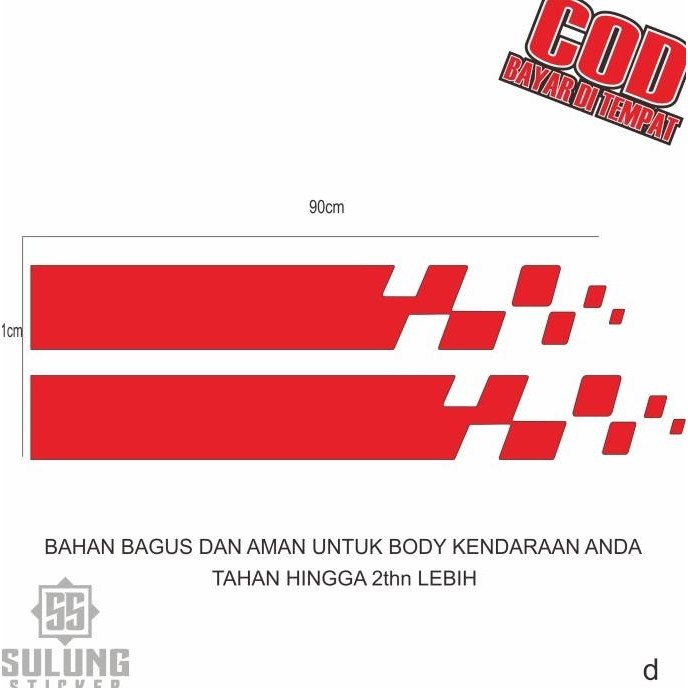 Cutting Stiker Kap Mesin Mobil Variasi Lis Keren All Varian