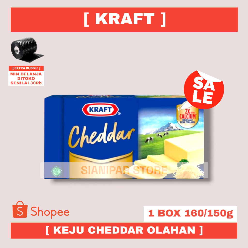 

KRAFT KEJU CHEDDAR OLAHAN BOX 160/150g