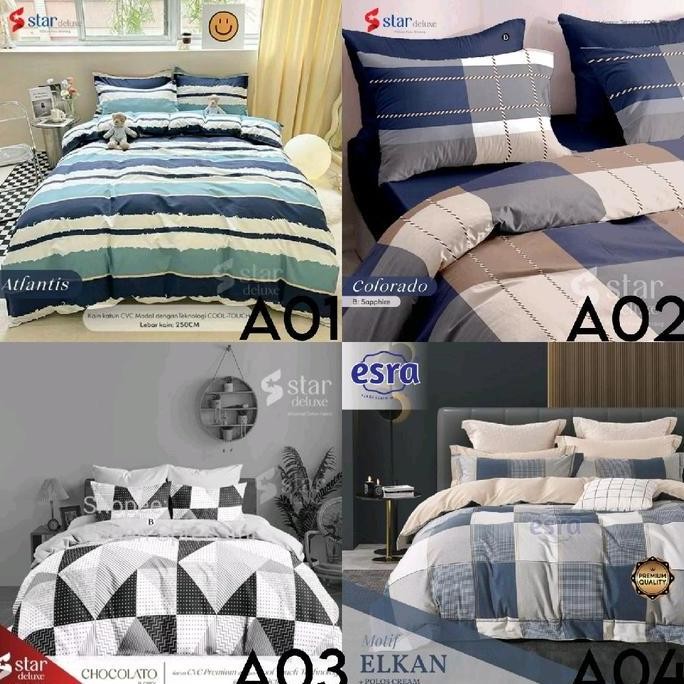 Sprei Sorong Katun Premium | Sprei 2in1 | Sprei Atas Bawah Custom