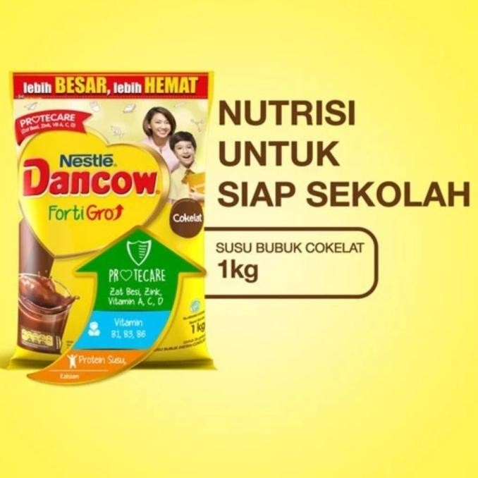 

Nestle Dancow FortiGro 1 kg 1kg Usia sekolah coklat instan susu pouch