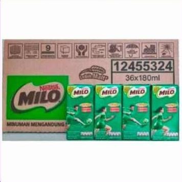 

susu milo 180 ml 1 dus isi 36 pcs
