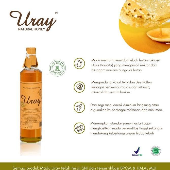 

Grosir Madu Uray 875Gr Natural Raw Honey Madu Mentah Lebah Hutan Murni Organik
