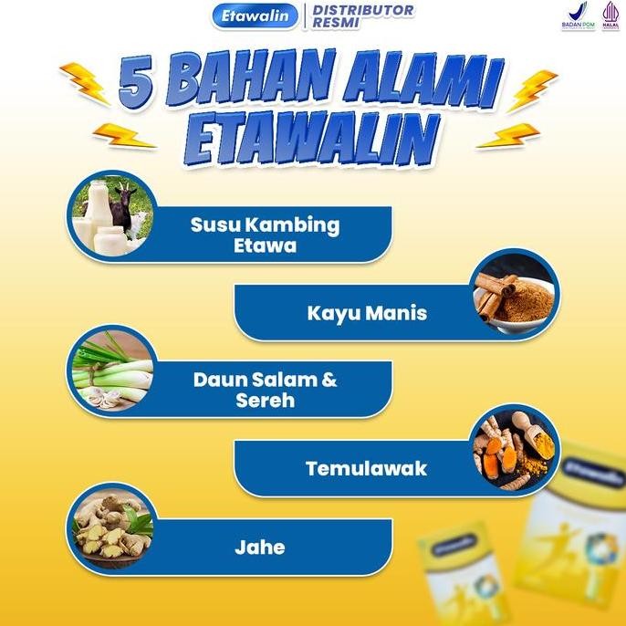 

Promo [ Paket 5 Box ] - Susu Etawalin Original 200 G / Box | Tulang Dan Persendian