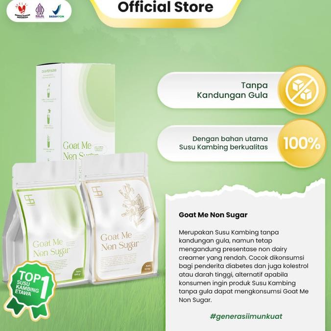 

Promo Goat Me Non Sugar Vanilla Susu Kambing Etawa Bubuk - Ternak Syams