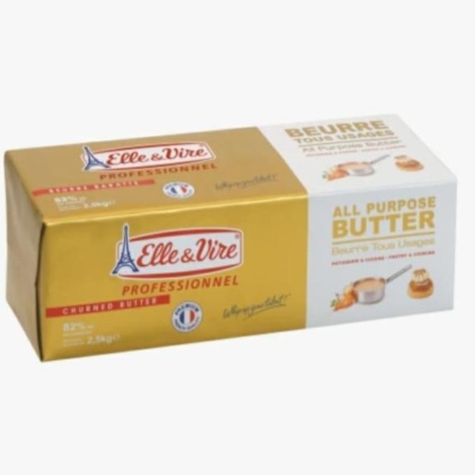 

Sale Elle & Vire Butter All Purpose 82% 2.5Kg X 1, Untuk Campuran Adonan Cake /Masakana Dll