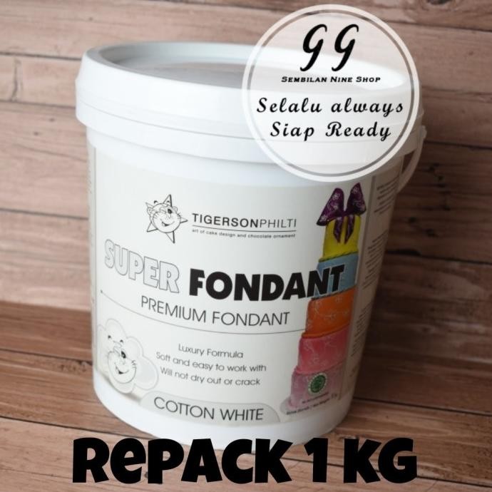 

Grosir Super Fondant Cotton White 1 Kg Tigerson Philti Premium Fondan Putih