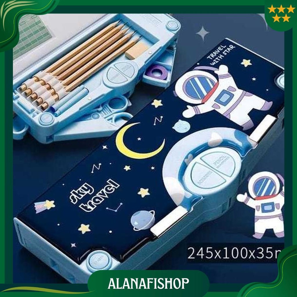 

Kotak Pensil Anak Serbaguna Mekanik Anak Sekolah Mekanik Multifungsi Serbaguna Fullset Penggaris Gunting Original Promo