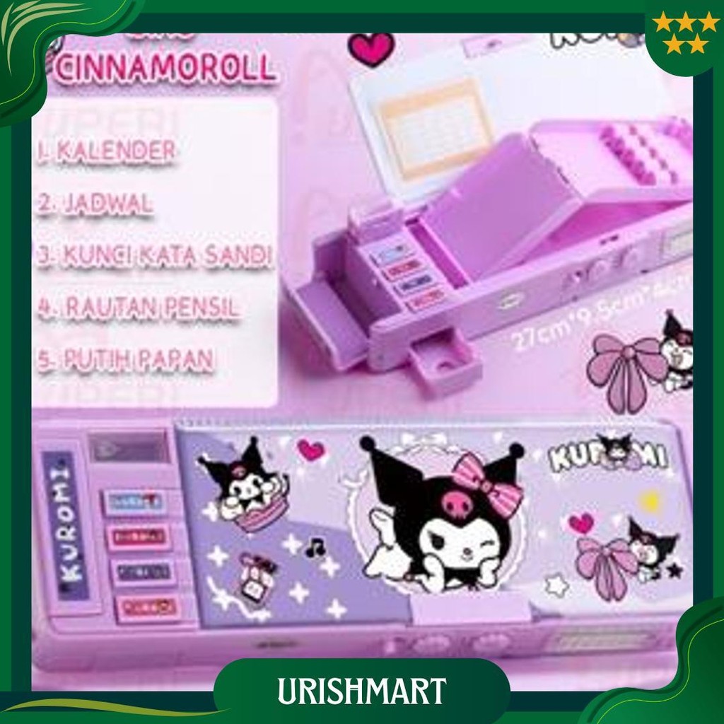 

New Tempat Pensil Kuromi Kotak Alat Tulis Multifungsi Kunci Kode Kotak Pensil Passward Sanrio Dua Sisi Bernilai Tinggi Kapasitas Kotak Pensil Serbaguna Tempat Kotak Pensil Mekanik Multifungsi Best Seller