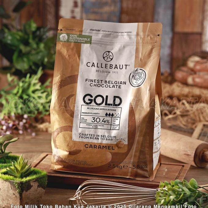 

Grosir Callebaut Gold 250Gr Chocolate Couverture Caramel 30,4% Cokelat Coin