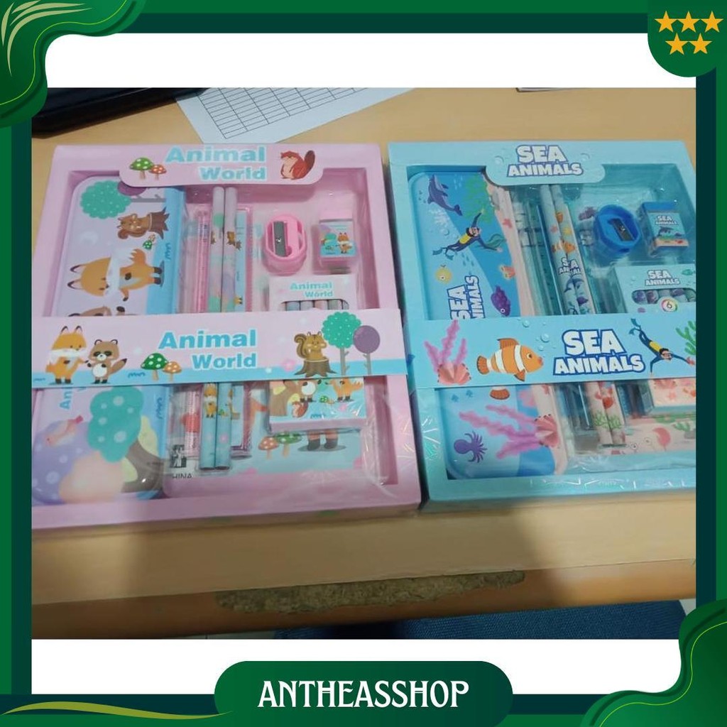 

Study Set Stationery Set Alat Tulis Sekolah Karakter Unicorn/Spiderman/Frozen/Little Pony 8015 Ori