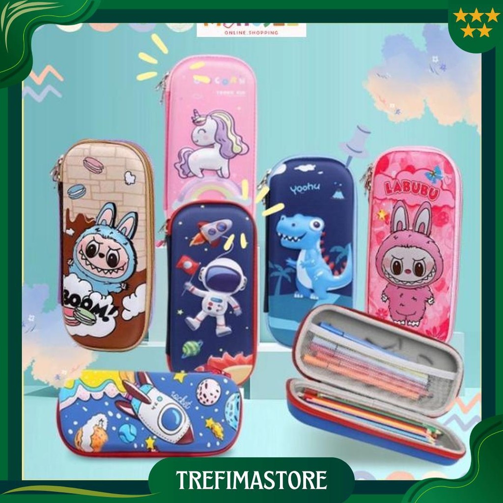 

Mikusoo Kotak Pensil Karakter 3D Timbul Anak Sekolah Impor Premium Eva Ori