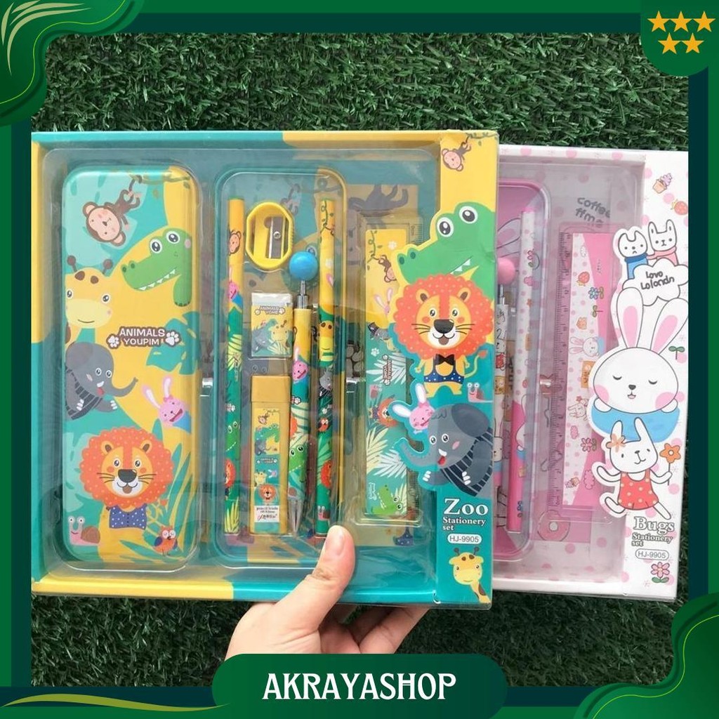 

2010 Stationary Set Kotak Pensil Anak Set 7 In 1 Stationery Alat Tulis Kotak Pensil Karakter Gratis Ongkir