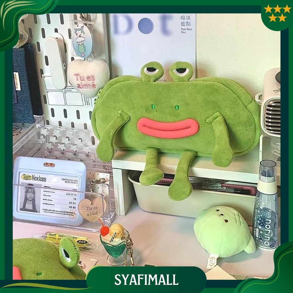 

ReadyTas Pensil Mewah Kotak Pena Mulut Sosis Kotak Pensil Hijau Tas Pensil Mewah Katak Pencil Cases Lucu Tas Pensil Penyimpanan Tas Pensil Baru Tas Pensil Pelajar Cases Large Capacity Pen Bag Student Stationery Organizer School Supplies Cod